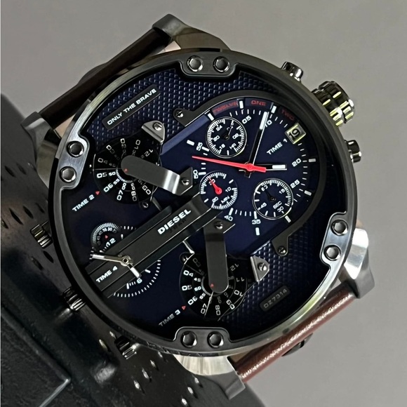 DZ7314 - Diesel Men’s Mr. Daddy 2.0 Brown Leather Watch - Picture 2 of 13